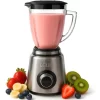 Licuadora De Vaso 1000w 1.5l Acero Inox Jarra Vidrio Delhi Color Plateado