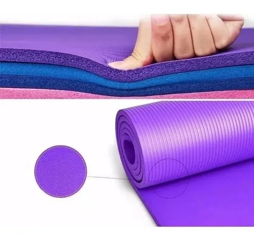 Mat Yoga Colchoneta Pilates Fitness Enrollable Gruesa 8mm