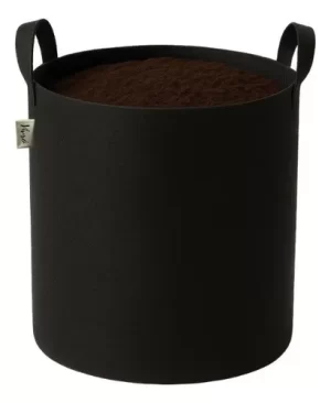 Maceta Tela Geotextil 80 Lts Con Manija Huerta Cultivo Negro Maceta 80 Litros Geotextil Vivro