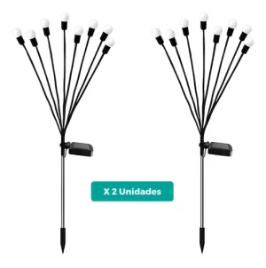D_NQ_NP_924392-MLA95708595462_102025-O.webp Estaca Luz Solar Ramo 8 Leds Bombillas Jardin Exterior X 2u Negro