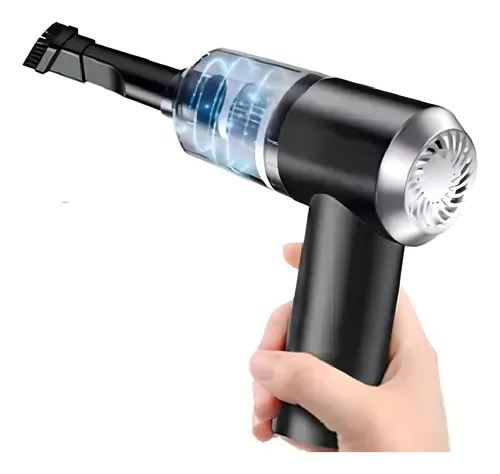 Mini Aspiradora Sopladora Portátil Usb Recargable 3 En 1 Col Color Negro