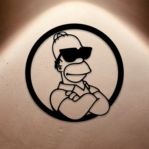 D_NQ_NP_929383-MLA79295474669_092024-O.webp Cuadro Decorativo Homero Simpson Calado En Madera Mdf Negro Negro