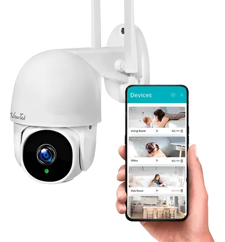 Camara Seguridad Exterior Ip Wifi App Audi Tuya Alexa Google Color Blanco