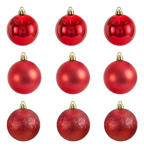 Adornos Navideños Premium Tubo Bolas De Navidad 6cm X9 Udes