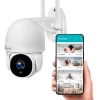 Camara De Seguridad App Tuya Wifi Exterior Domo Audio Infrar Color Blanco