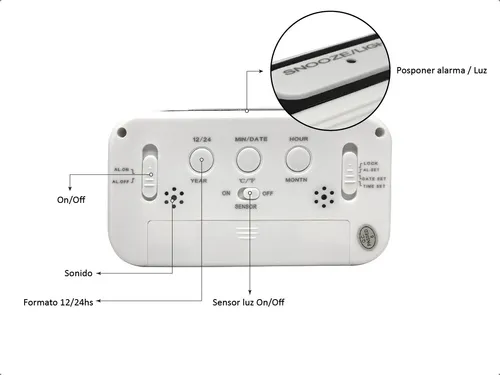 D_NQ_NP_939434-MLU76729741571_052024-O.webp Reloj despertador digital sensor luz Genérica DESPER02 color blanco