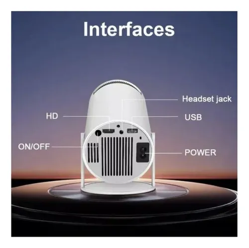 Proyector Led Smart Android 11 Fhd 4500 Lumenes Wifi Bt Color Blanco