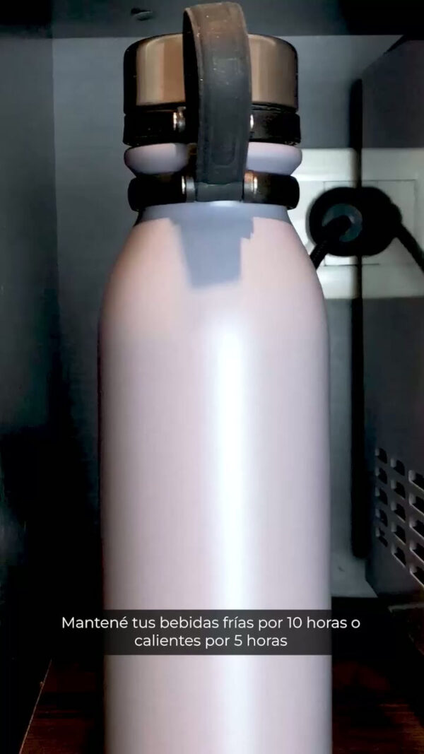 Botella Termica Deportiva Dakota Acero Inoxidable 600ml Color Gris Ocuro