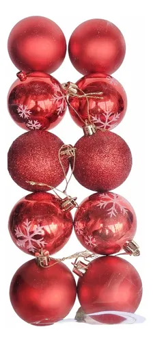 Adorno Navideño Premium Bolas De Navidad 6cm X 10unid