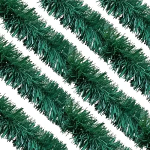 Combo 5 Boas Navideñas Verde Pino Gruesas 2mts