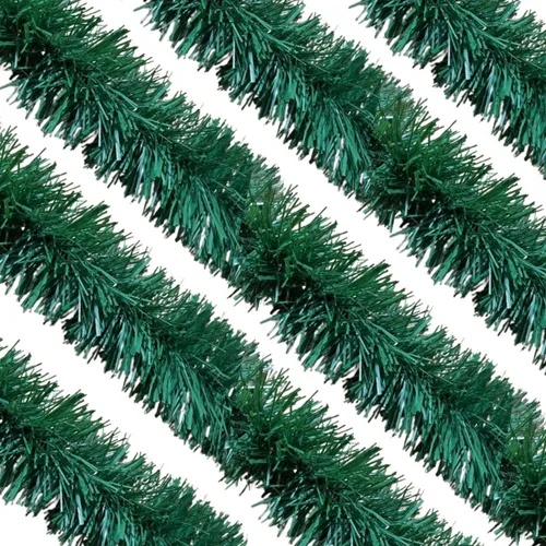 Combo 5 Boas Navideñas Verde Pino Gruesas 2mts