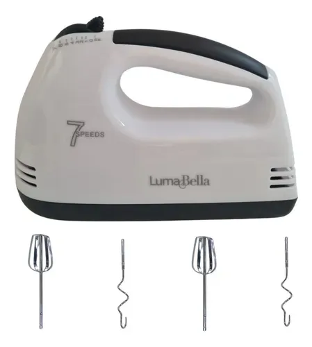 D_NQ_NP_960777-MLA86471809630_062025-O.webp Batidora De Mano Amasadora Electrica 7 Velocidades + Turbo Blanco 50 60 Hz