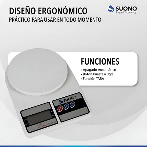 D_NQ_NP_963334-MLA93504419785_092025-O.webp Balanza de cocina digital SQ Cozinha SF-400 pesa hasta 10kg Blanco