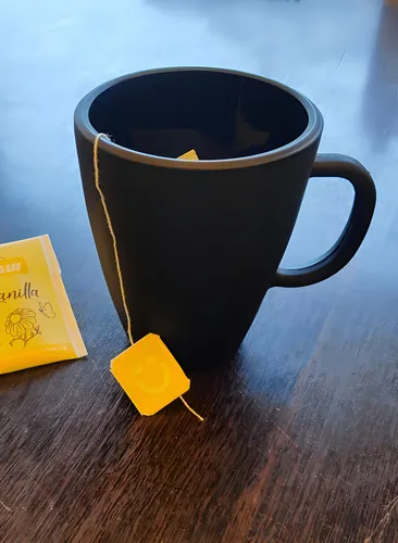 Taza Mug Vidrio Negro Mate Durax Armonia X6