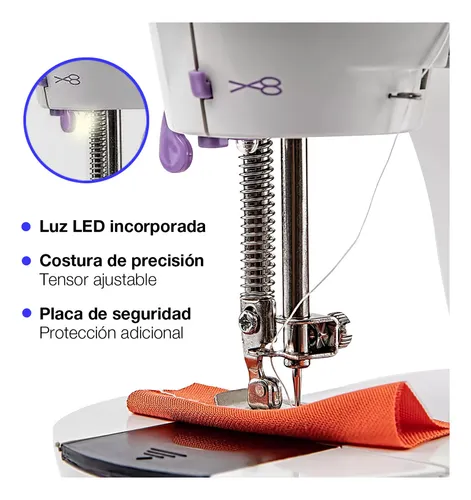 Mini Máquina De Coser Naku Mc-001 Eléctrica Portatil Puntadas Color Blanco