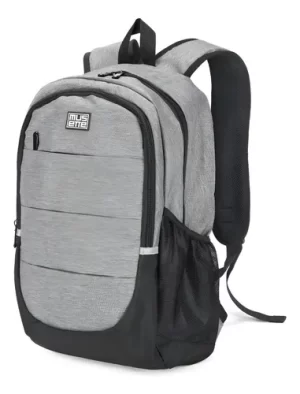 Mochila Porta Notebook 15.6 Urban Antirrobo Oxford Musette Gris Liso