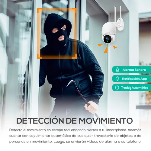Camara De Seguridad App Tuya Wifi Exterior Domo Audio Infrar Color Blanco