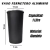 Vaso Fernetero Jarra Fernet Cerveza Aluminio 1 Litro Negro