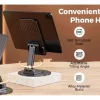 Soporte Apoya Celular Extensible Plegable Giratorio De Mesa
