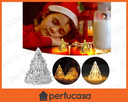 Árbol Navidad Luces Cálidas Decoración Iluminación Mesa 3u