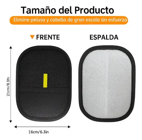 Guante Quita Pelos Y Pelusas Mascotas Sillones Ropa Negro