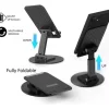 Soporte Apoya Celular Extensible Plegable Giratorio De Mesa
