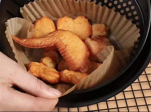 X50 Forro Protector Freidora 200mm X 45mm Papel Desechable Marrón Claro