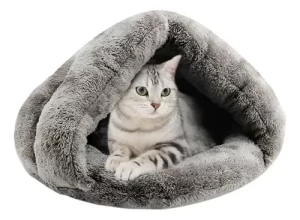 Cama Cucha De Peluche Para Gato Perro Mascota Cueva