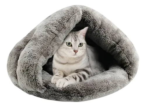 Cama Cucha De Peluche Para Gato Perro Mascota Cueva