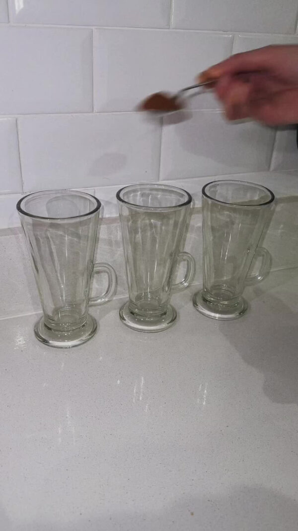 D_NQ_NP_995269-MLA89007263844_082025-F.jpg Juego De Jarros De Cafe X3 Vidrio Capuchino Submarino 280 Ml Blanco