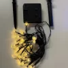 Guirnalda Luz Led Solar Bolita Cristal 30 Led Exterior 4mts Blanco Cálido