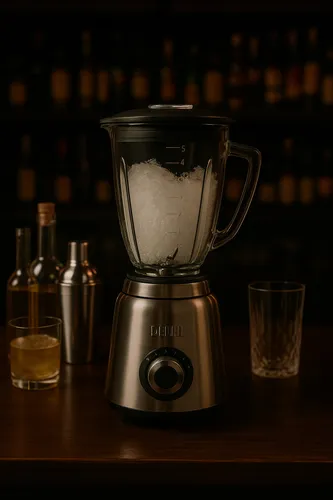 Licuadora De Vaso 1000w 1.5l Acero Inox Jarra Vidrio Delhi Color Plateado