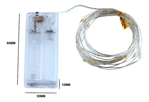 Pack X 10 Guirnaldas Microled Alambre Luz Led Calidas 3 Mts