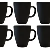 Taza Mug Vidrio Negro Mate Durax Armonia X6