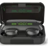 Auriculares F9-5 In-ear Inalámbricos Alpina Powerbank Color Negro Luz Verde