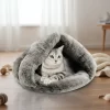 Cama Cucha De Peluche Para Gato Perro Mascota Cueva
