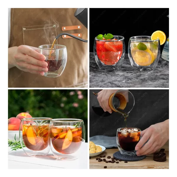 D_Q_NP_740079-MLU74297833553_012024-F.webp Vaso Doble Vidrio Taza Cafe Espresso Pocillo 150ml Color Transparente