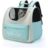 Mochila Hello Cat Para Mascotas Gatos Y Perros Suono Color Celeste