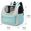 Mochila Hello Cat Para Mascotas Gatos Y Perros Suono Color Celeste