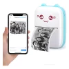 Mini Impresora Térmica Portátil Bluetooth Celular Recargable Color Celeste